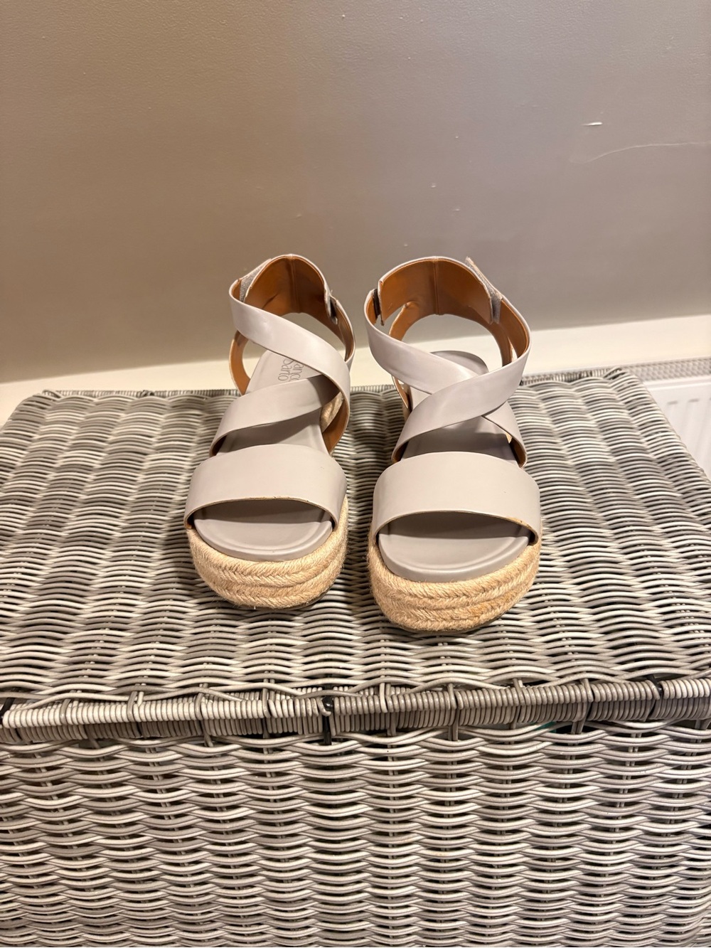 Franco Sarto Light Gray Platform Sandals